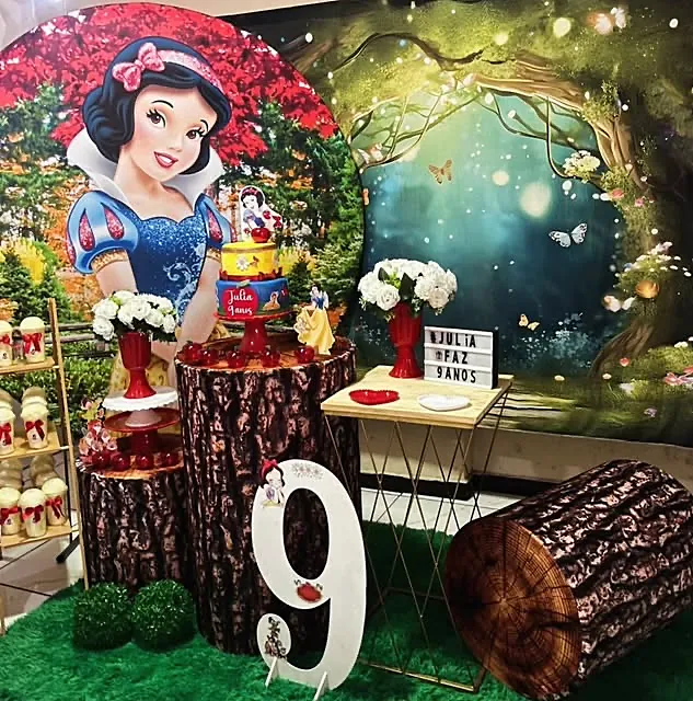 Kit de decoração tema Branca de Neve montado