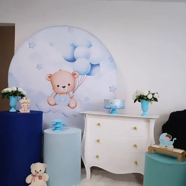 Kit de decoração tema Ursinho Azul montado
